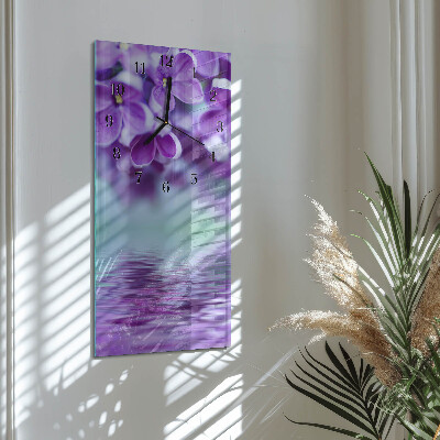 Horloge verticale en verre Sans