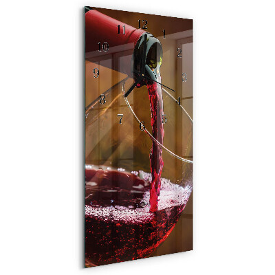 Horloge verticale en verre Vin