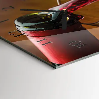Horloge verticale en verre Vin