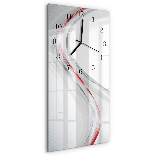 Horloge verticale en verre Courbe
