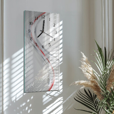 Horloge verticale en verre Courbe