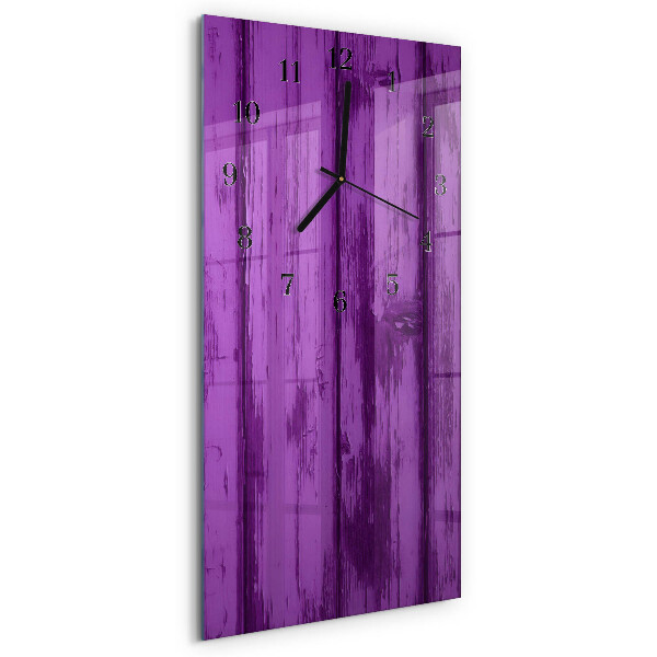 Horloge verticale en verre Bois