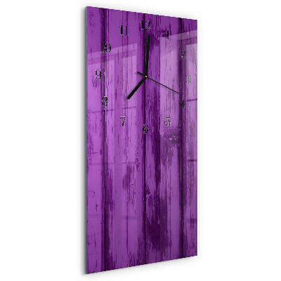 Horloge verticale en verre Bois