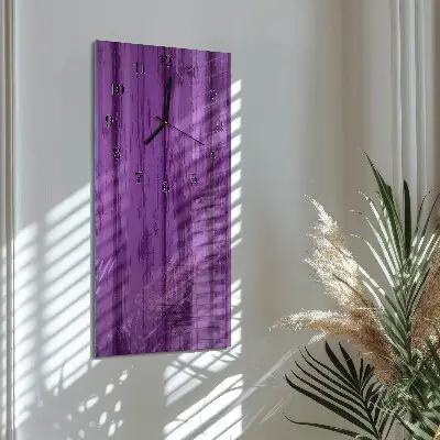 Horloge verticale en verre Bois