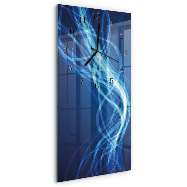 Horloge verticale en verre Abstraction