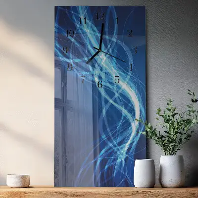 Horloge verticale en verre Abstraction