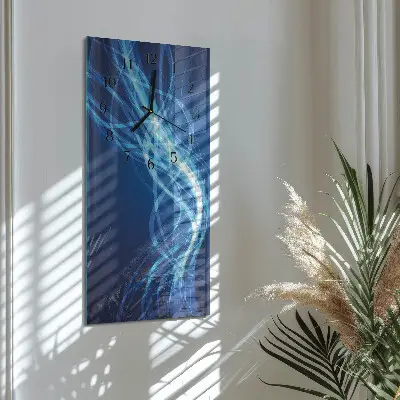 Horloge verticale en verre Abstraction