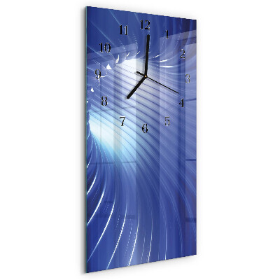 Horloge verticale en verre Vortex