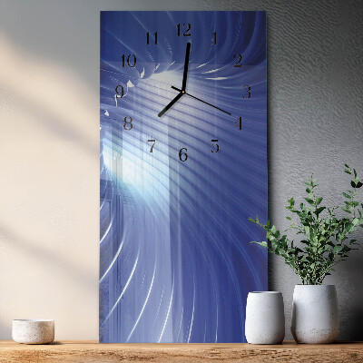 Horloge verticale en verre Vortex