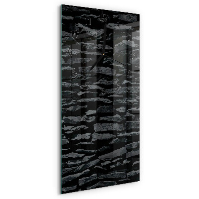Horloge verticale en verre Mur de pierre