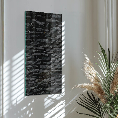 Horloge verticale en verre Mur de pierre