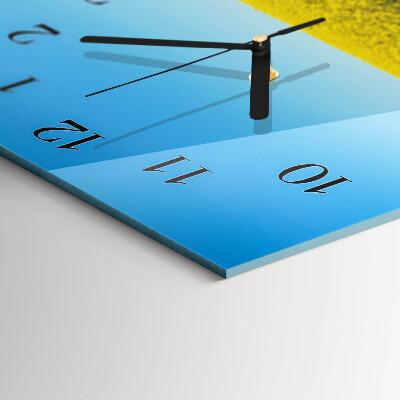 Horloge verticale en verre Champ de fleurs