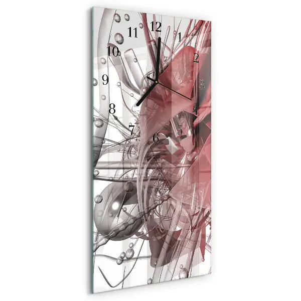 Horloge verticale en verre Chaos