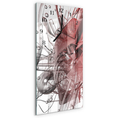 Horloge verticale en verre Chaos