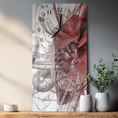 Horloge verticale en verre Chaos