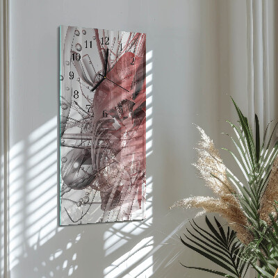 Horloge verticale en verre Chaos