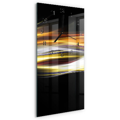 Horloge verticale en verre Abstraction