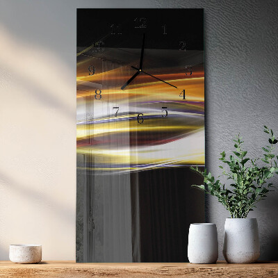 Horloge verticale en verre Abstraction