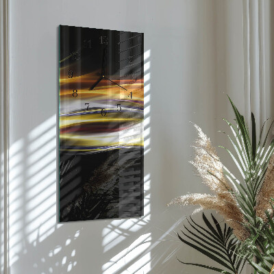 Horloge verticale en verre Abstraction