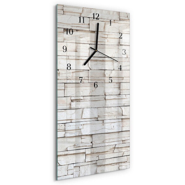 Horloge verticale en verre Mâchefer