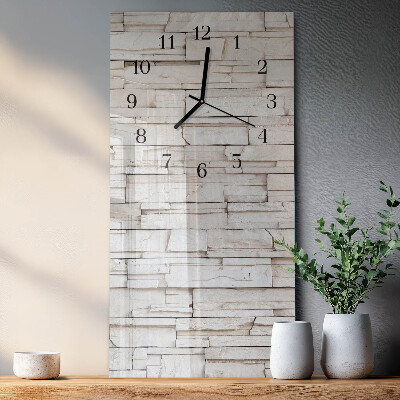 Horloge verticale en verre Mâchefer