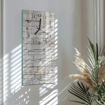 Horloge verticale en verre Mâchefer