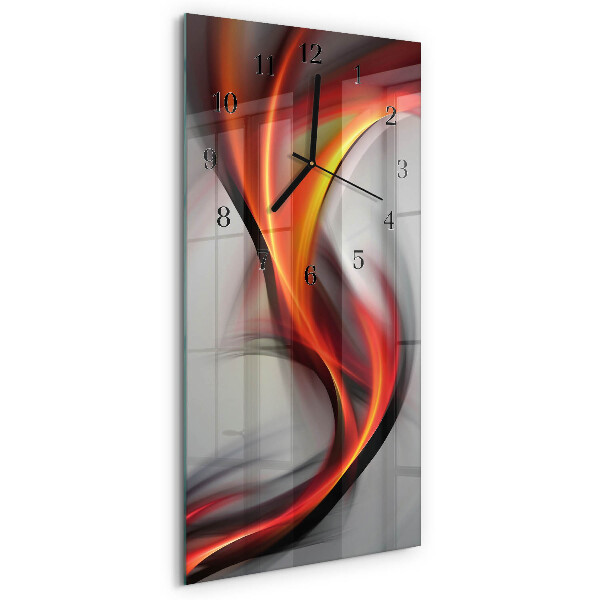 Horloge verticale en verre Abstraction