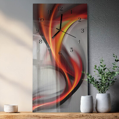 Horloge verticale en verre Abstraction