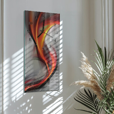 Horloge verticale en verre Abstraction