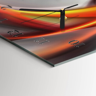 Horloge verticale en verre Abstraction