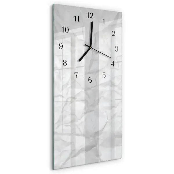 Horloge verticale en verre Une feuille de papier