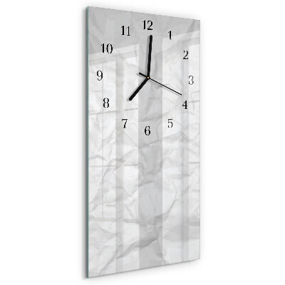 Horloge verticale en verre Une feuille de papier