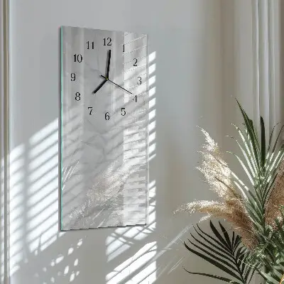 Horloge verticale en verre Une feuille de papier