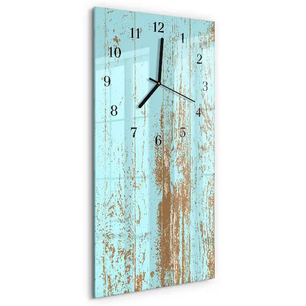 Horloge verticale en verre Bois