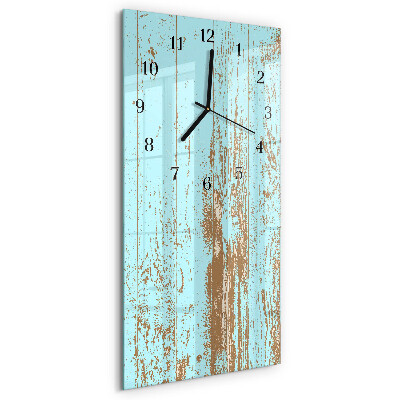 Horloge verticale en verre Bois