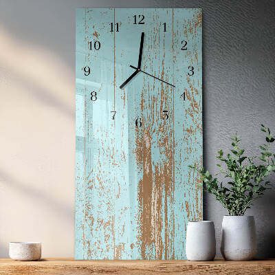 Horloge verticale en verre Bois