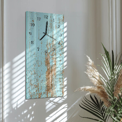 Horloge verticale en verre Bois