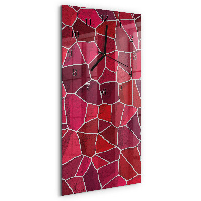 Horloge verticale en verre Motif de pierre