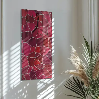 Horloge verticale en verre Motif de pierre