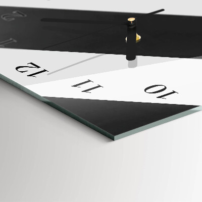 Horloge verticale en verre Rayures