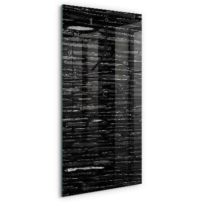 Horloge verticale en verre Pierres