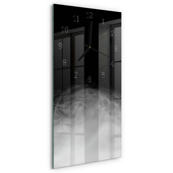 Horloge verticale en verre Fumée