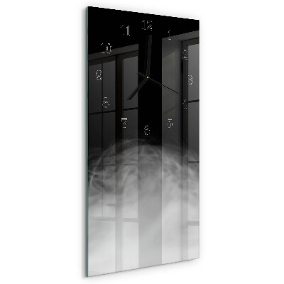 Horloge verticale en verre Fumée