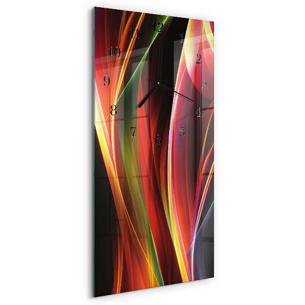 Horloge verticale en verre Abstraction