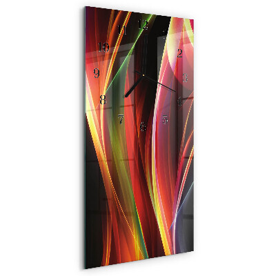 Horloge verticale en verre Abstraction