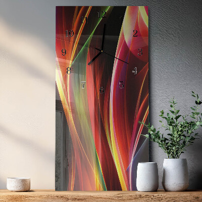 Horloge verticale en verre Abstraction