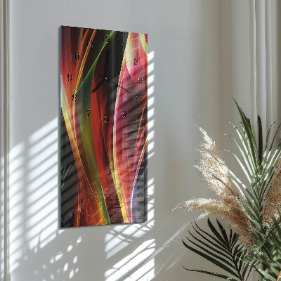 Horloge verticale en verre Abstraction