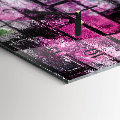 Horloge verticale en verre Brique