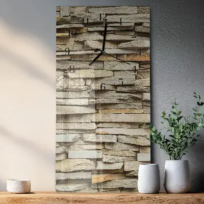 Horloge verticale en verre Pierres