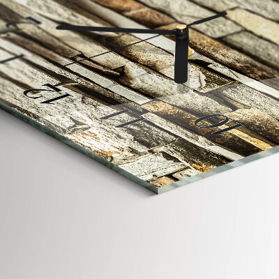 Horloge verticale en verre Pierres